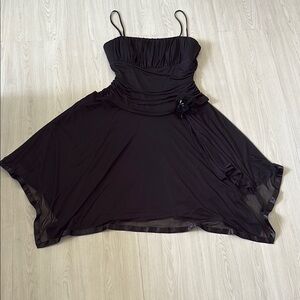 CITY TRIANGLES Asymmetrical Black Dress 2x